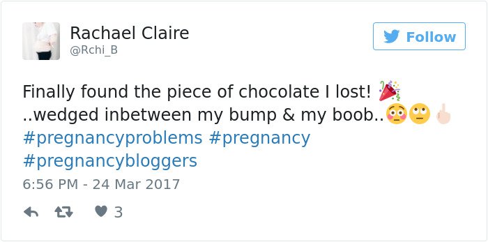 pregnancy tweets found the lost chocolate