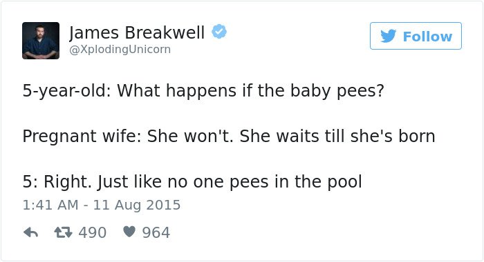 pregnancy tweets what happens if the baby pees