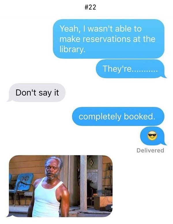 reservations at the library pun