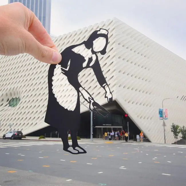 rich mccor paper cutout art maid