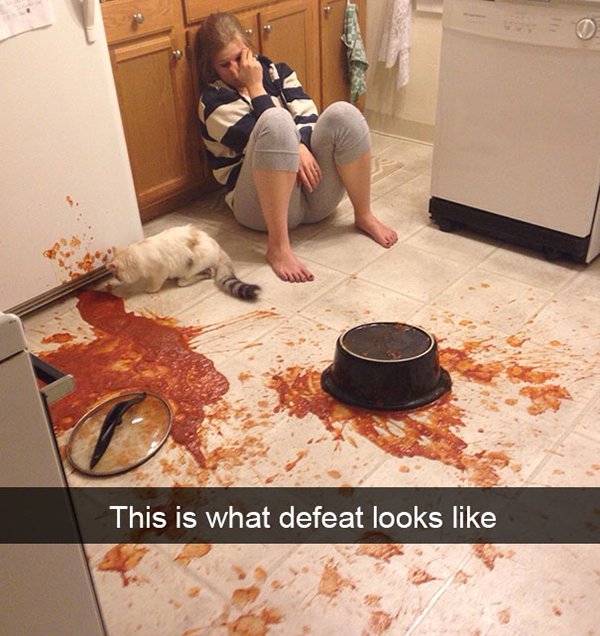 snapchat fails sauce all over floor