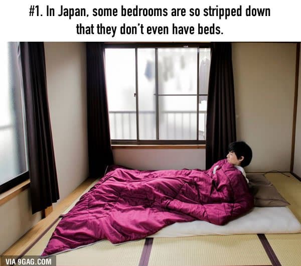 some japanese bedrooms dont have beds