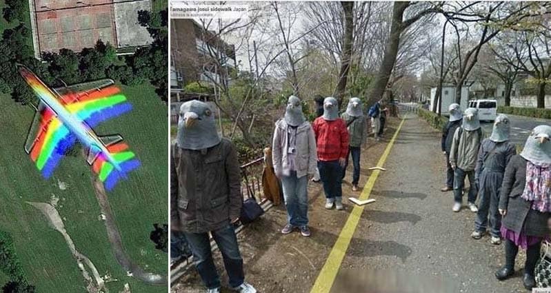 strange things google maps