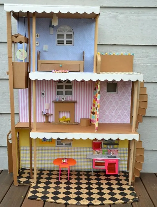 transform boxes dollhouse