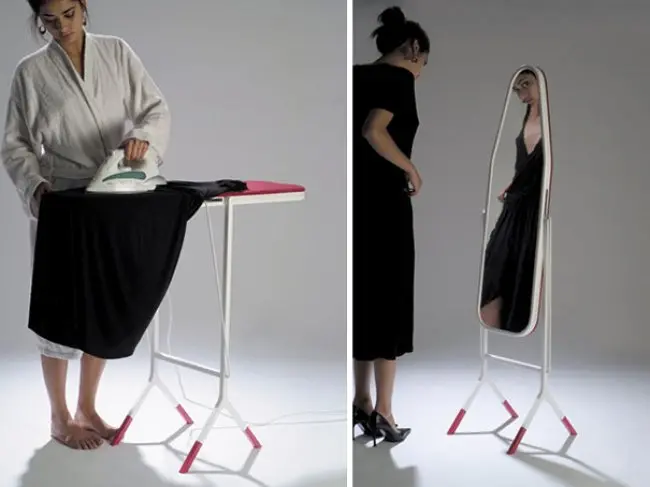 useful inventions ironing board with mirro