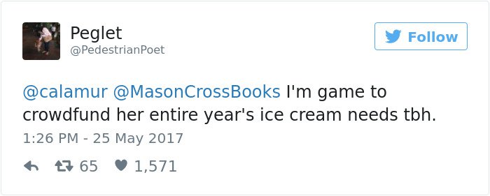 crownfund a years ice cream tweet
