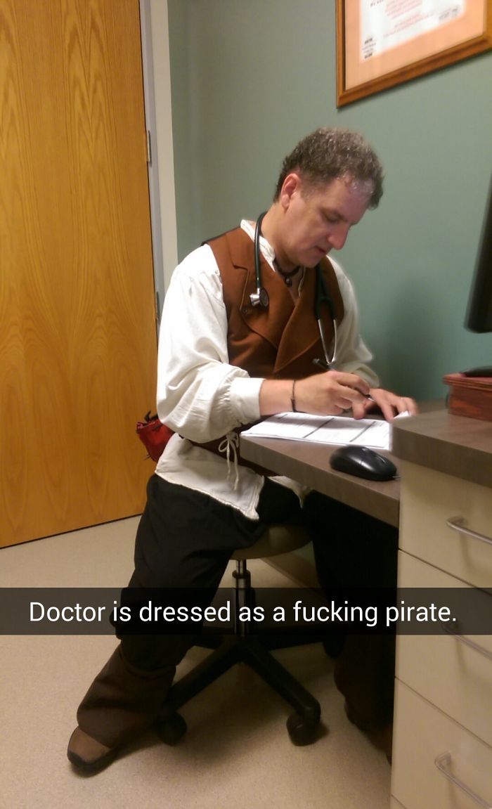 doctor dressed as pirate