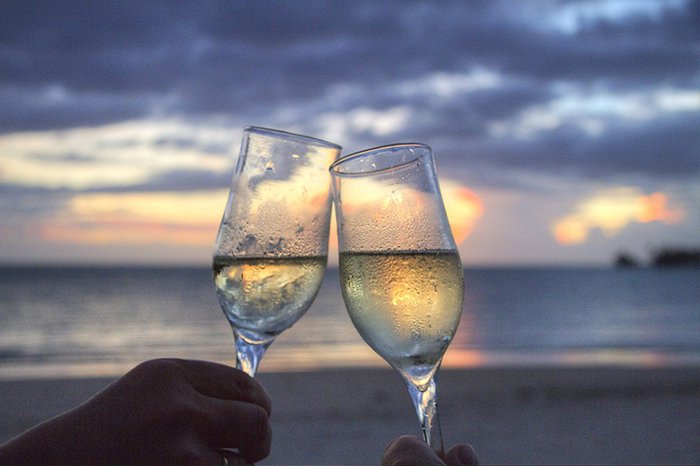 drinks on the beach