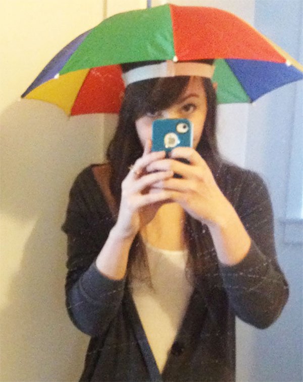 drunk purchases hat umbrella