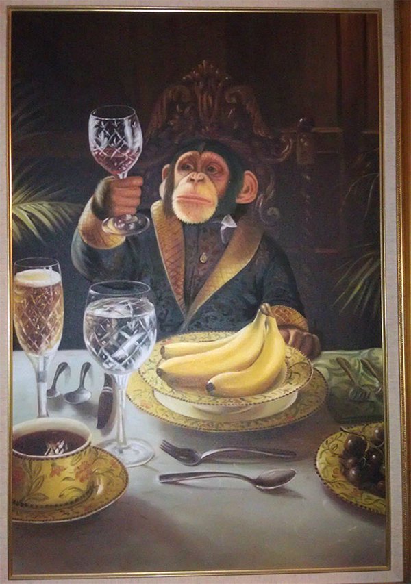 drunk purchases monkey painting