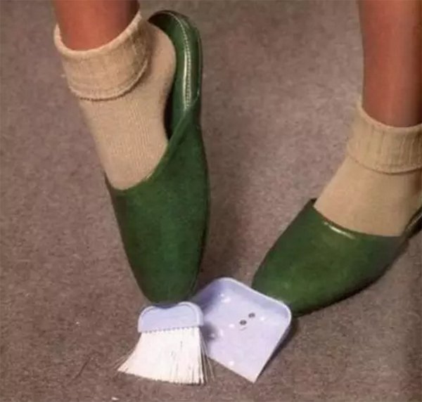 dustpan and brush slippers