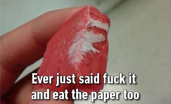 eaten the paper too