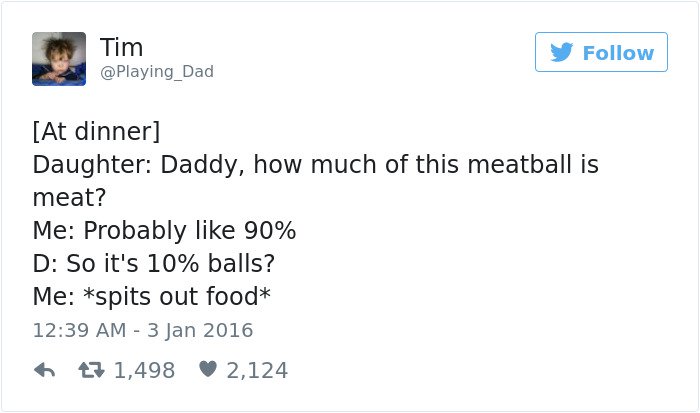 funny kid tweets how much of this meatball is meat
