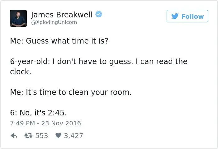 funny kid tweets its time to clean your room