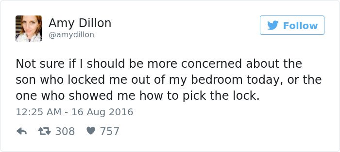 funny kid tweets locked out of bedroom