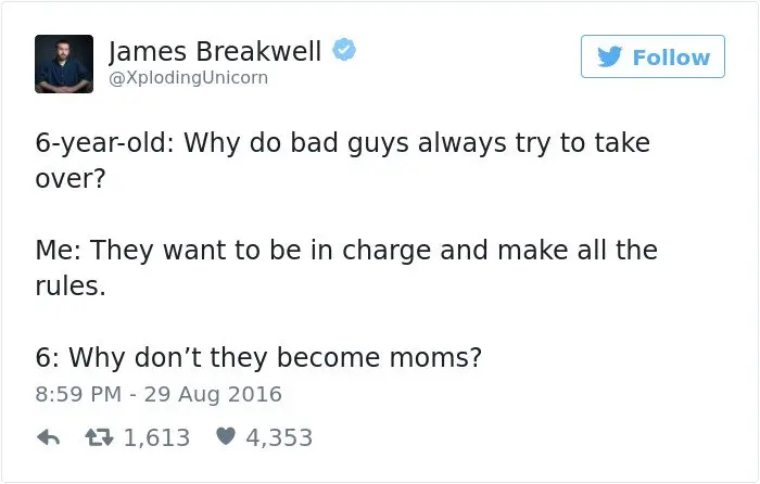 funny kid tweets why dont they become moms