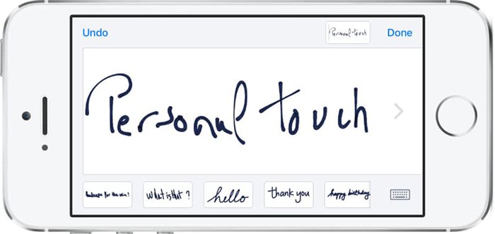 iphone features handwritten messages