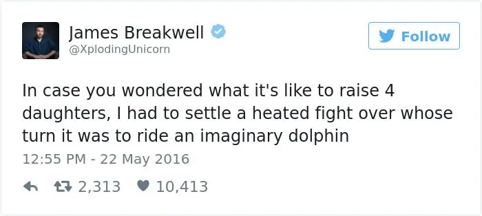 james breakwell tweets ride imaginary dolphin