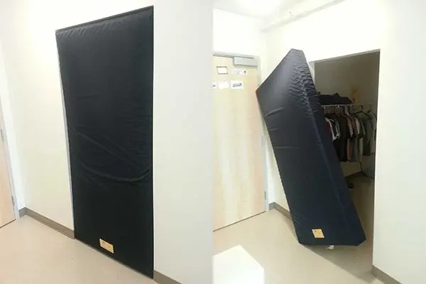 mattress fitting in door way