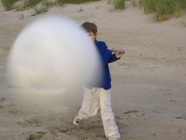 mom about to get hit by baseball