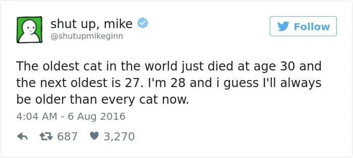 shut up mike tweet cat ages