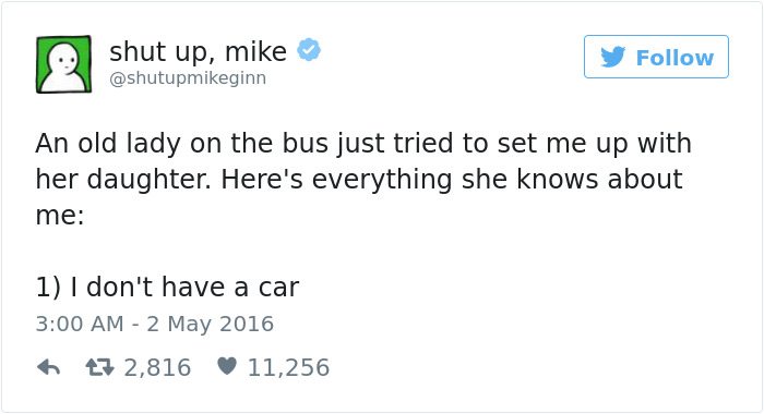 shut up mike tweet lady on the bus