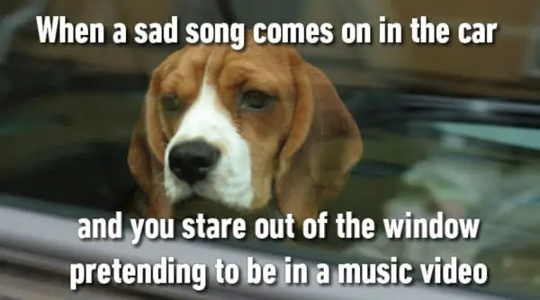 when a sad song comes on