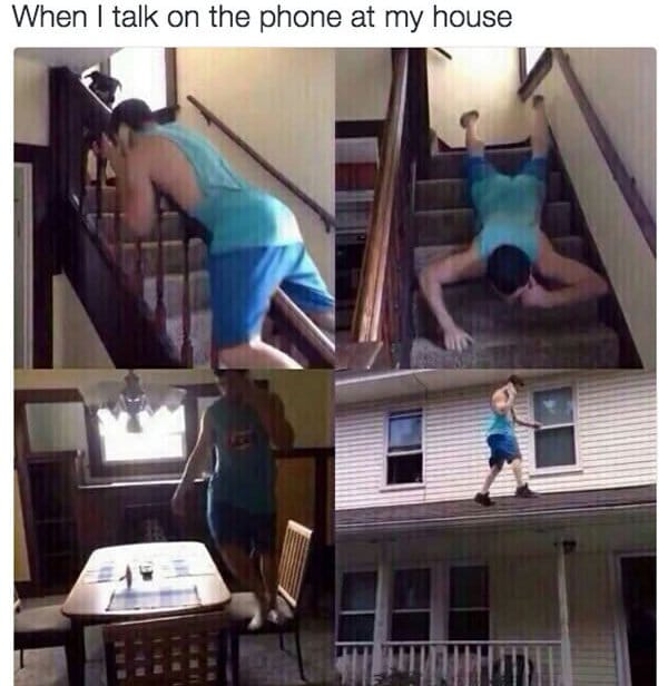 when i talk on the phone at my house