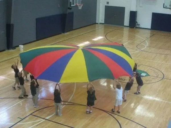 90s Nostalgia parachute gym day