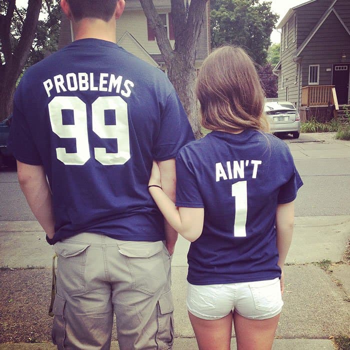 Awesome T-Shirt Pairs 99 problems aint 1