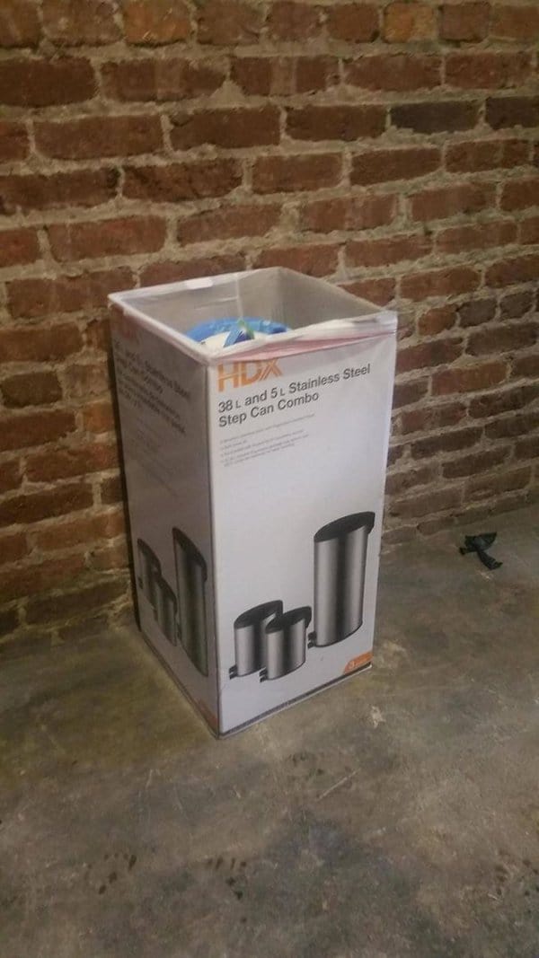 Bar And Restaurant Fails box for trash can