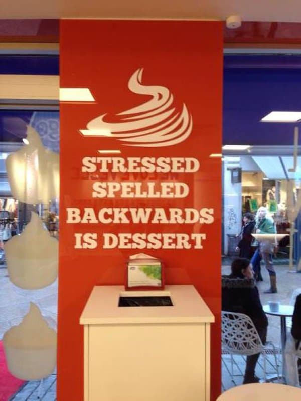 Bar And Restaurant Fails stressed spelled backwards