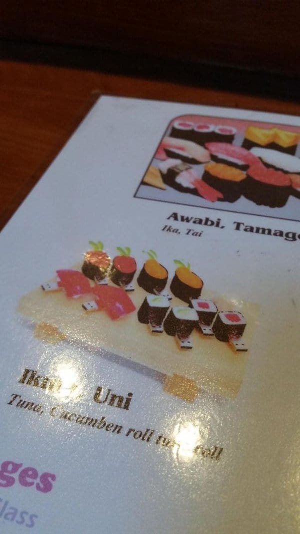 Bar And Restaurant Fails usb sushi