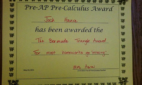 Best Teachers bermuda triangle award