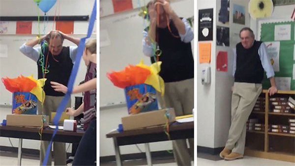 Best Teachers cries at birthday cake