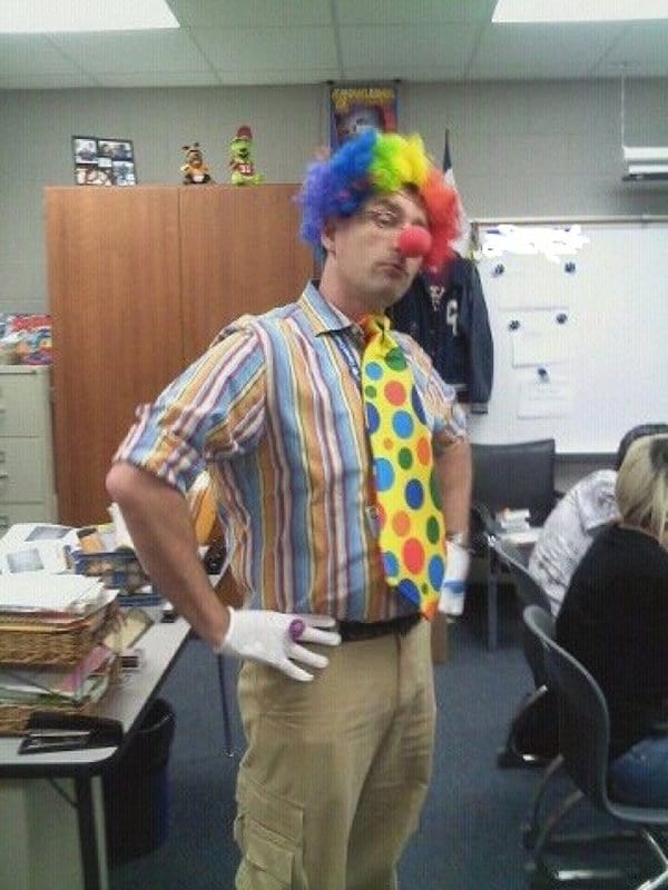 Best Teachers dressed as clown