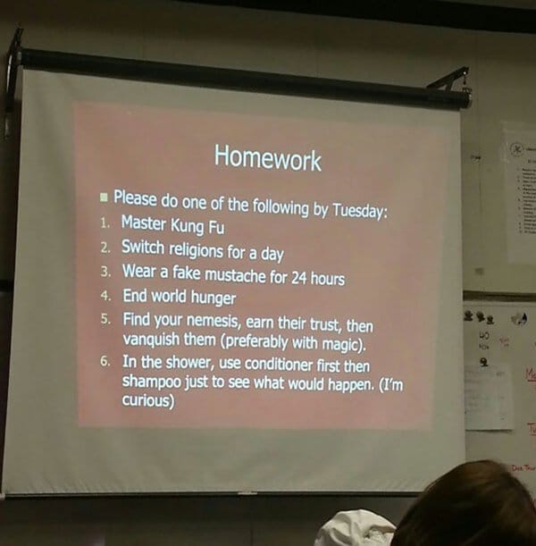 Best Teachers fun homework