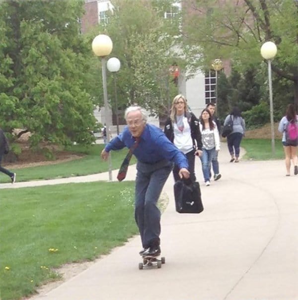 Best Teachers skating to class