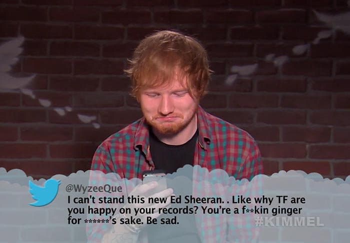 Brutal Tweets About Celebrities ed sheeran