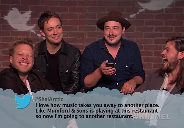 Brutal Tweets About Celebrities mumford and sons