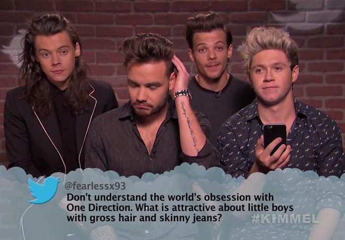 Brutal Tweets About Celebrities one direction