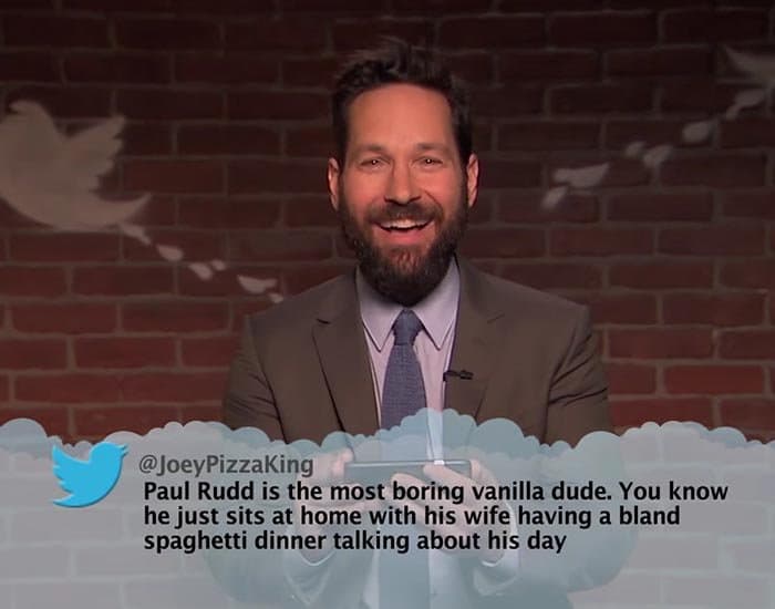 Brutal Tweets About Celebrities paul rudd