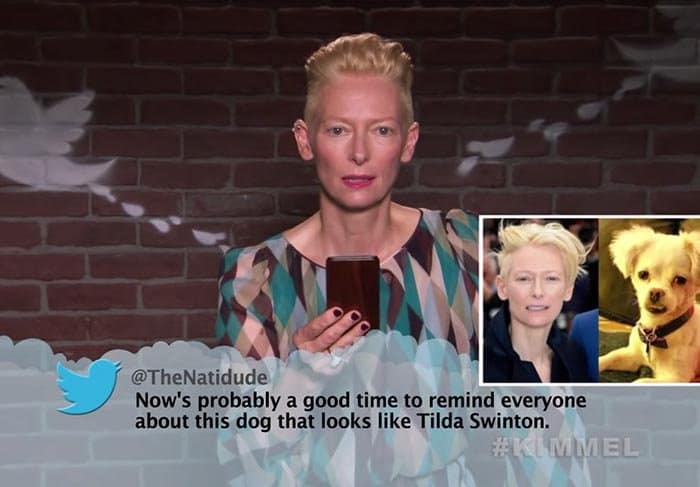 Brutal Tweets About Celebrities tilda swinton