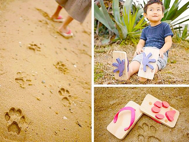 Cool Stuff flip flops animal footprints