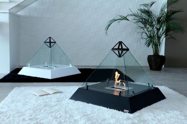 Cool Stuff pyramid fireplace