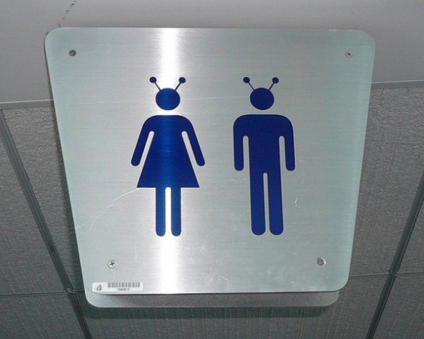 Creative Bathroom Signs aviation museum