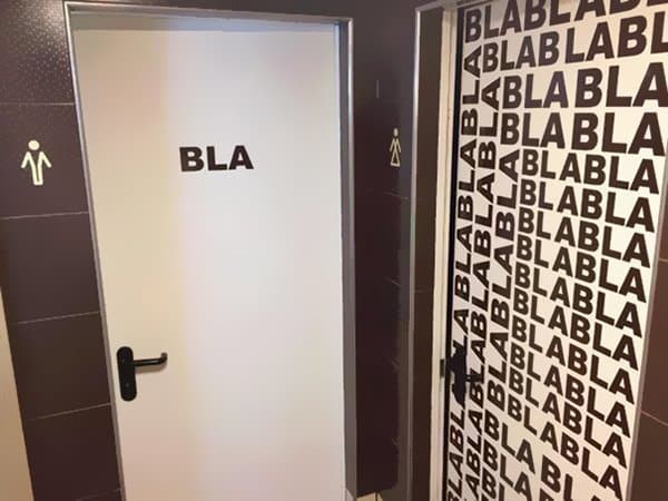 Creative Bathroom Signs bla bla bla bla