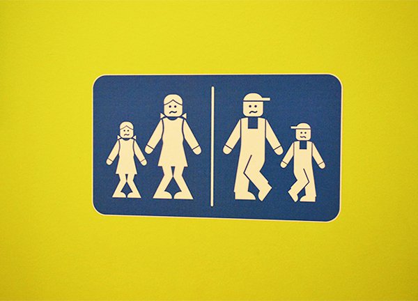 Creative Bathroom Signs legoland