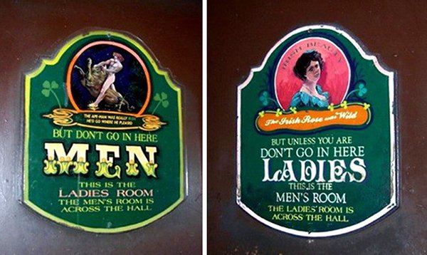 Creative Bathroom Signs misleading