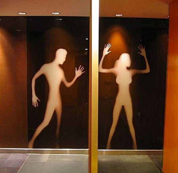 Creative Bathroom Signs outlines